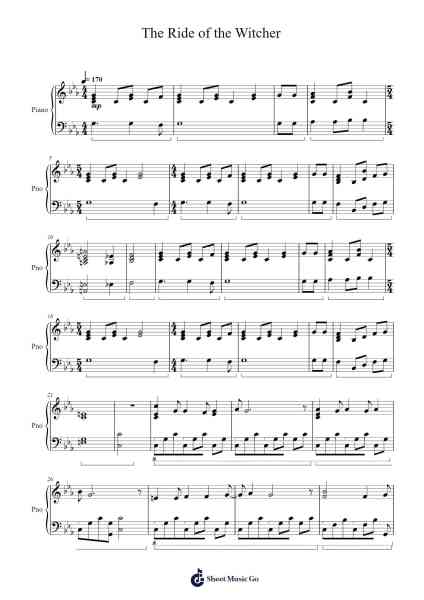 The Ride of the Witcher - Epic Version Sheet Music by Daphne Gampel-Arr.Dileste Conloyd