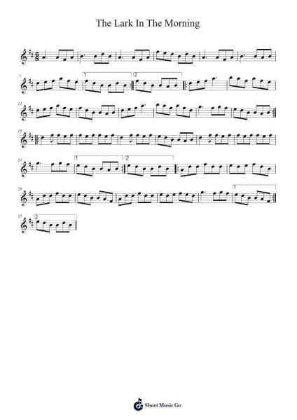 The Lark In The Morning Sheet Music by Gael Gibson-Arr.Kelins Woothe