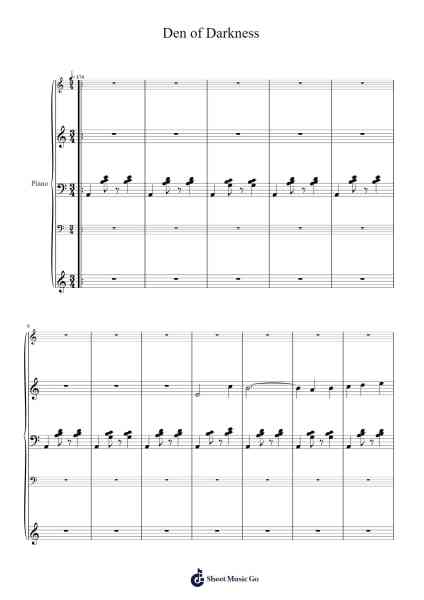 Den of Darkness Sheet Music by Yasunori Nishiki-Arr.Shellay