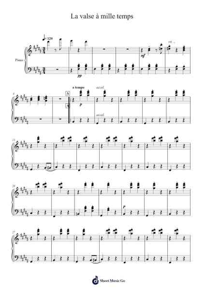La valse à mille temps Sheet Music by Jacques Brel-Arr.Joannes Nohan