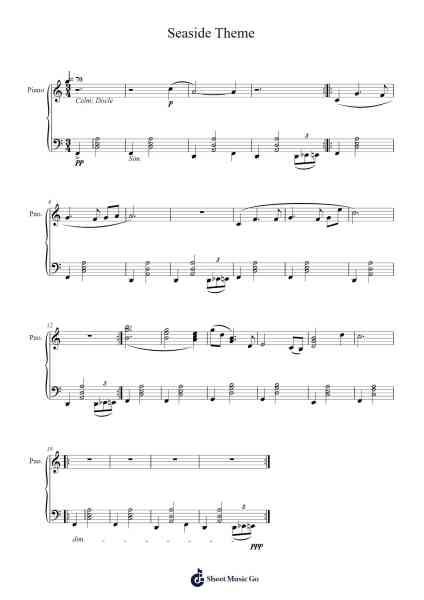 Seaside Theme Sheet Music by Thebadsonicgame-Arr.Loliz O'Conbach