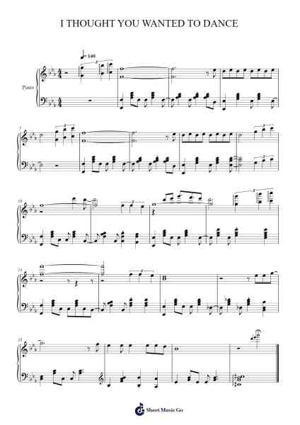 I THOUGHT YOU WANTED TO DANCE Sheet Music by Tyler, The Creator-Arr.Hartkeats