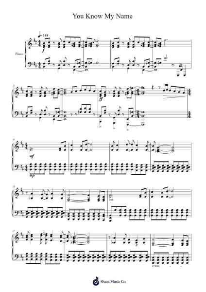 You Know My Name Sheet Music by -Arr.Roxanses Newmorse