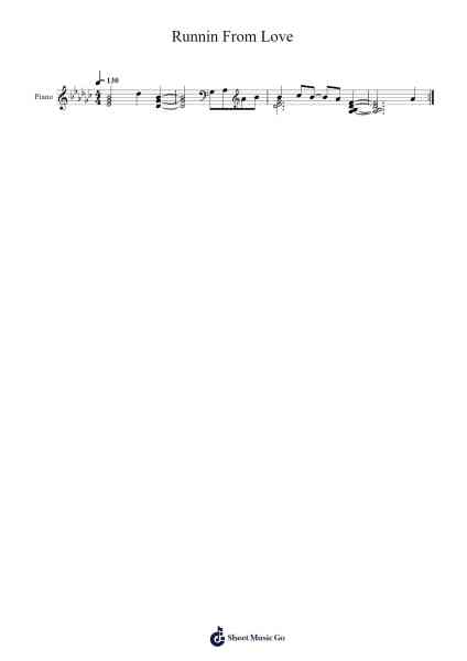 Runnin From Love Sheet Music by YoungBoy Never Broke Again-Arr.Sibylmos Fordridge