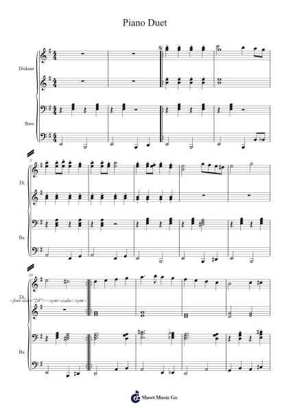 Piano Duett Sheet Music by alexfrost873-Arr.Ianruth Xalain