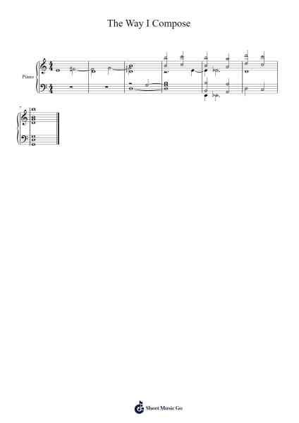 The Way I Compose Sheet Music by Sebastian Lopez Bossi-Arr.Larple
