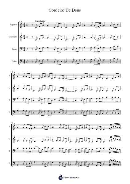 Cordeiro De Deus Sheet Music by Chuab-Arr.Blithephne