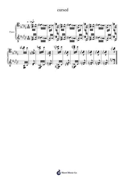 cursed Sheet Music by Antonis_Greek-Arr.Sweetxe Goldthune