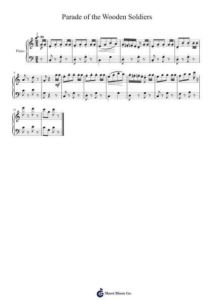 Parade of the Wooden Soldiers Sheet Music by Misc Traditional-Arr.Bairddict Sasback