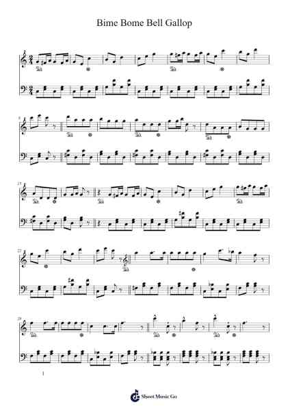 Bime Bome Bell Gallop Sheet Music by James Bellak-Arr.Blithediah