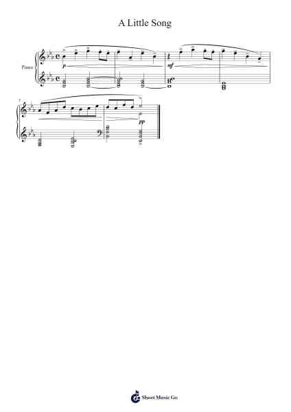 A Little Song Sheet Music by undefined-Arr.Auwolf
