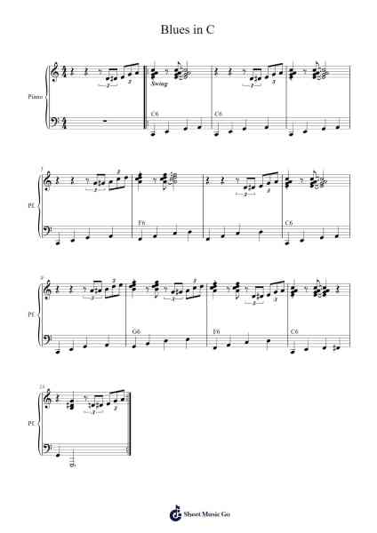 Blues in C Sheet Music by Hesworth Blyhood-Arr.Latckens