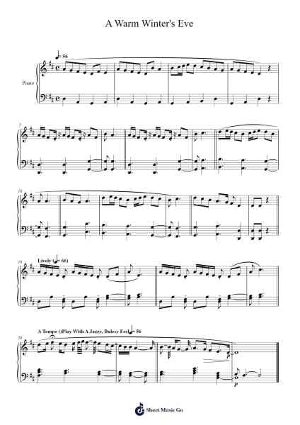 A Warm Winter's Eve Sheet Music by Moreelroy-Arr.Diaben Shelwilde
