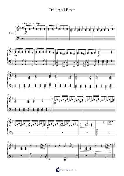 Trial And Error Sheet Music by Joenel Vincent Solas-Arr.Peay