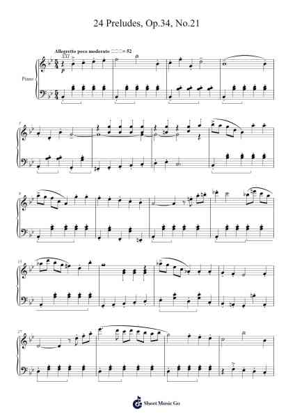 24 Preludes, Op. 34, No. 21 Sheet Music by Dmitri Shostakovich-Arr.Loncey Lobert