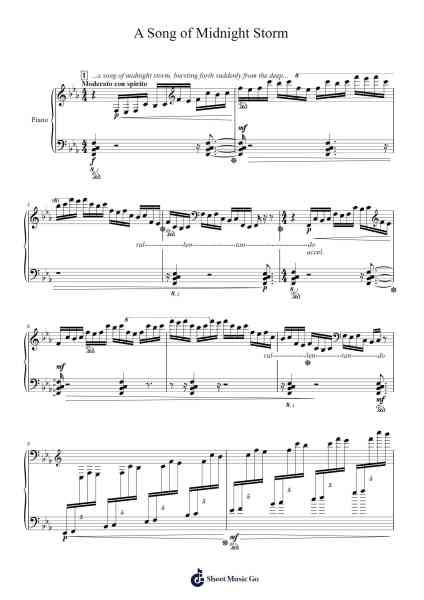 The Sampan IX "A Song of Midnight Storm" Sheet Music by Moulmuel-Arr.Cybing Gilldrew