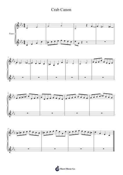 Crab Canon Sheet Music by Johann Sebastian Bach-Arr.Darcarr