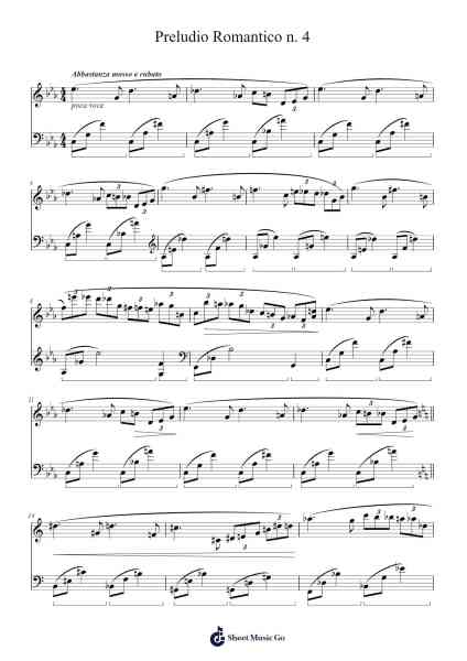 Preludio Romantico No. 4 Sheet Music by riz.samu-Arr.Toutpeg