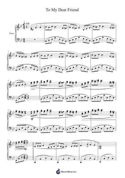 To My Dear Friend Sheet Music by Barthart Aswat-Arr.Simpmark