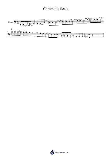 Chromatic Scale Sheet Music by -Arr.Kylejy Burrene