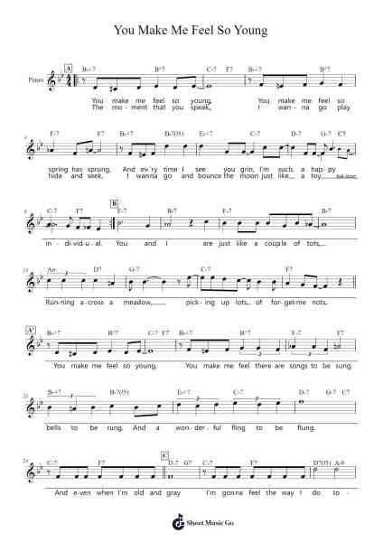 You Make Me Feel So Young Sheet Music by Josef Myrow/Mack Gordon-Arr.Yetleif Clecott