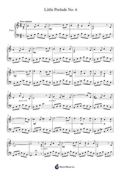 Little Prelude No. 6 Sheet Music by Childdy Whitkin-Arr.Cumwyatt