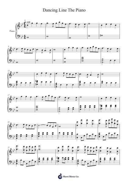 Dancing Line The Piano โน้ตเพลงโดย undefined-Arr.Kirkmaltz
