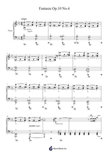 Fantasie Op. 10 No. 4 Sheet Music by Trayy Turner-Arr.Dilliz Woolfsil