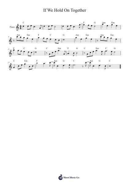 If We Hold On Together Sheet Music by Diana Ross-Arr.Baldcrane Steli