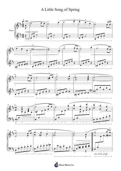 A Little Song of Spring Sheet Music by Wolfgang Josef Fuchs-Arr.Ruthneil Rulan