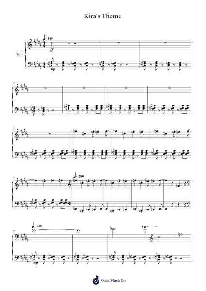 Kira's Theme 樂譜由 undefined - 編曲 Joneshouse