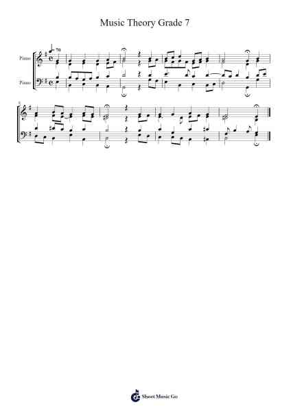 Music Theory Grade 7 Sheet Music by -Arr.Moisham Whcky