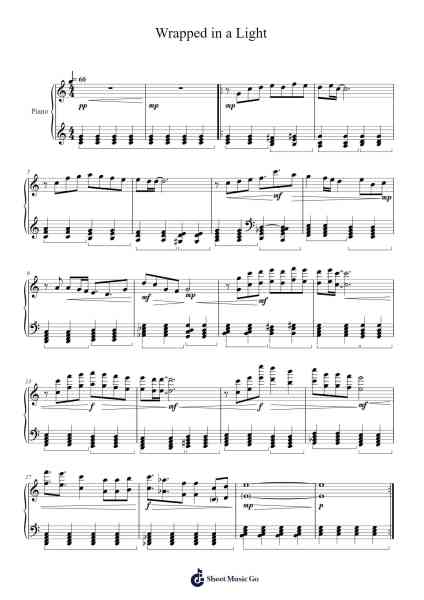 Wrapped in a Light Sheet Music by Ryoma Nakamura/Keisuke Ito/Yasuhiro Kawagoe-Arr.Upving