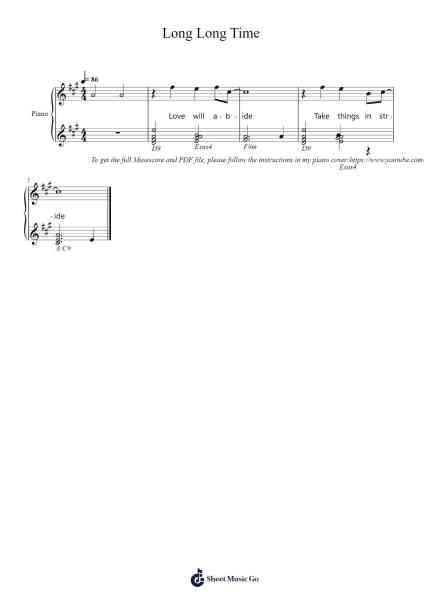 Long Long Time Sheet Music by Linda Ronstadt-Arr.Gwensen