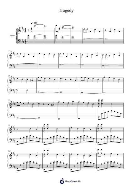 Tragedy Sheet Music by Kensuke Ushio-Arr.Cofdrich Maugnold