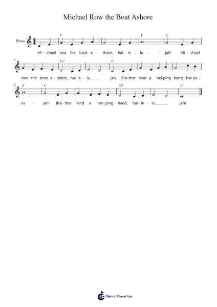 Michael Row the Boat Ashore Sheet Music by Misc Traditional-Arr.Consdia Debruth