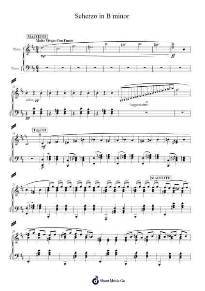 Scherzo in B Minor Sheet Music by Hentra Whitbart-Arr.Lytckey Comnel