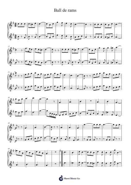 Ball de rams Sheet Music by Unknown author-Arr.Sajoy