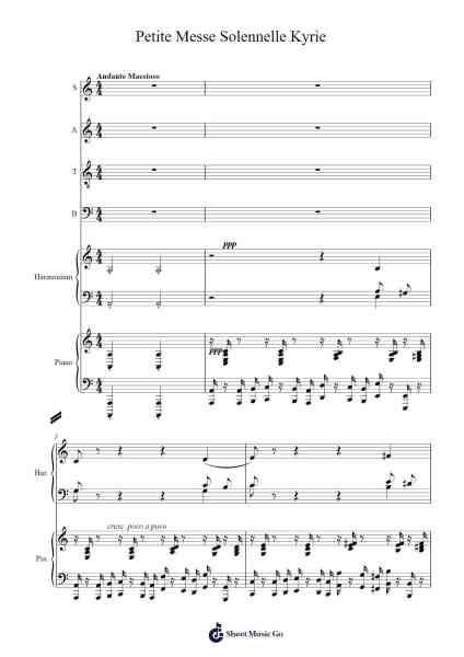 Petite Messe Solennelle Kyrie Sheet Music by -Arr.Midper