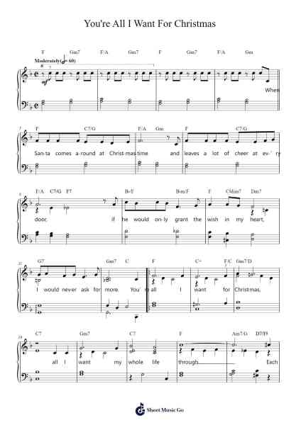 You're All I Want For Christmas Sheet Music by Brook Benton-Arr.Genewat Duttret