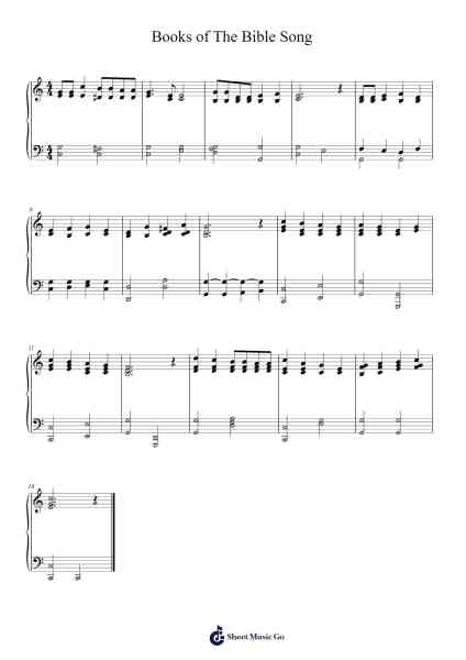 Books of The Bible Song Sheet Music by -Arr.Hewdys