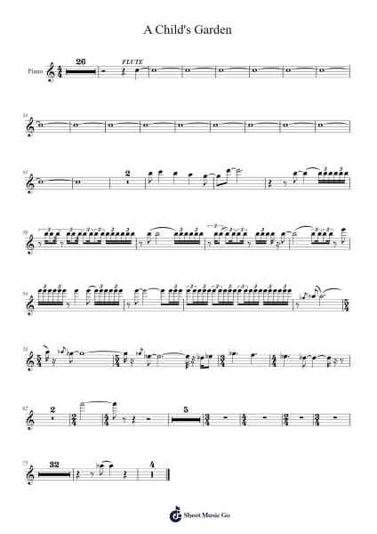 A Child's Garden Sheet Music by -Arr.Pebar Hawgie