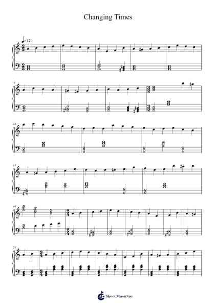 Changing Times Sheet Music by Adam Wilson-Arr.Mollpag