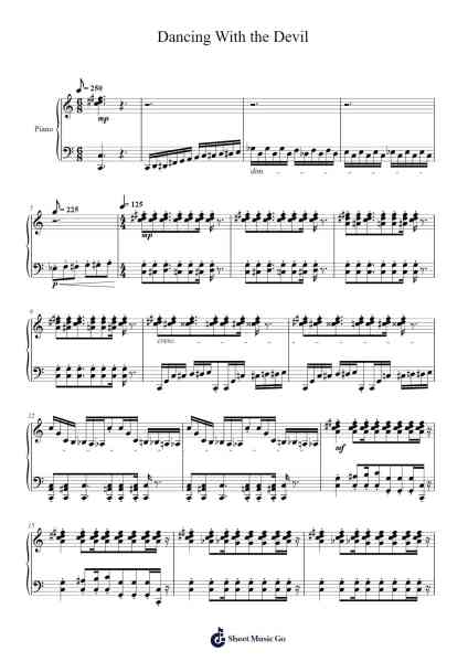 Dancing With the Devil Sheet Music by Kenny Matthews-Arr.Prihue Roslan