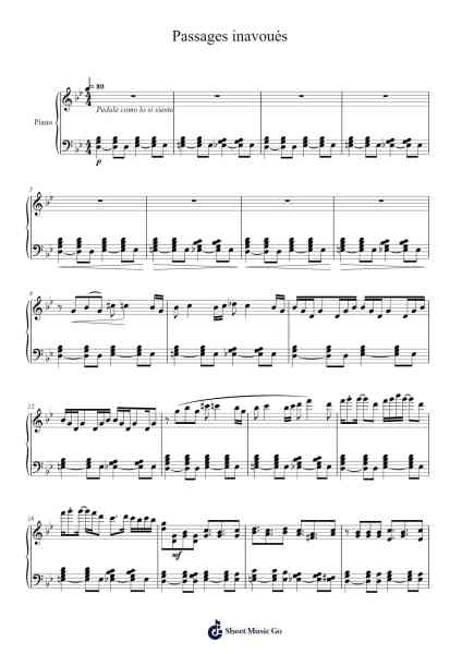 Passages inavoués Sheet Music by Lulu.-Arr.Morsedric