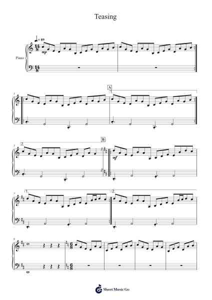 Teasing Sheet Music by Joff Bush-Arr.Efbin Kimsie