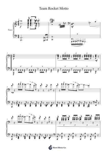 Team Rocket Motto Sheet Music by Pokemon-Arr.Duntrick