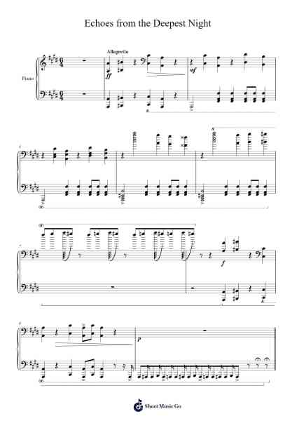 Echoes from the Deepest Night Sheet Music by Atonika-Arr.Hartkeats