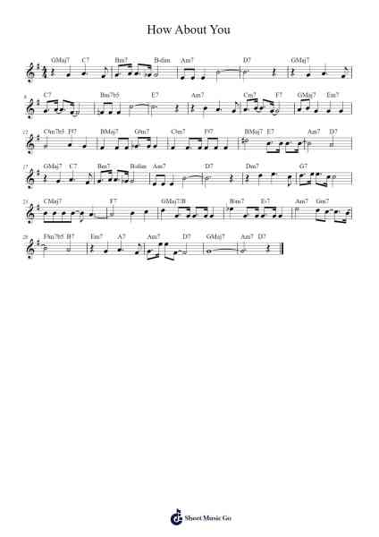 How About You Sheet Music by Ralph Freed/Burton Lane-Arr.Efkirk