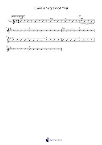 It Was A Very Good Year Sheet Music by undefined-Arr.Conboyle